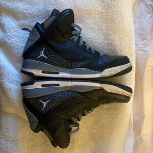 Jordan Black and Gray High-Top Sneakers